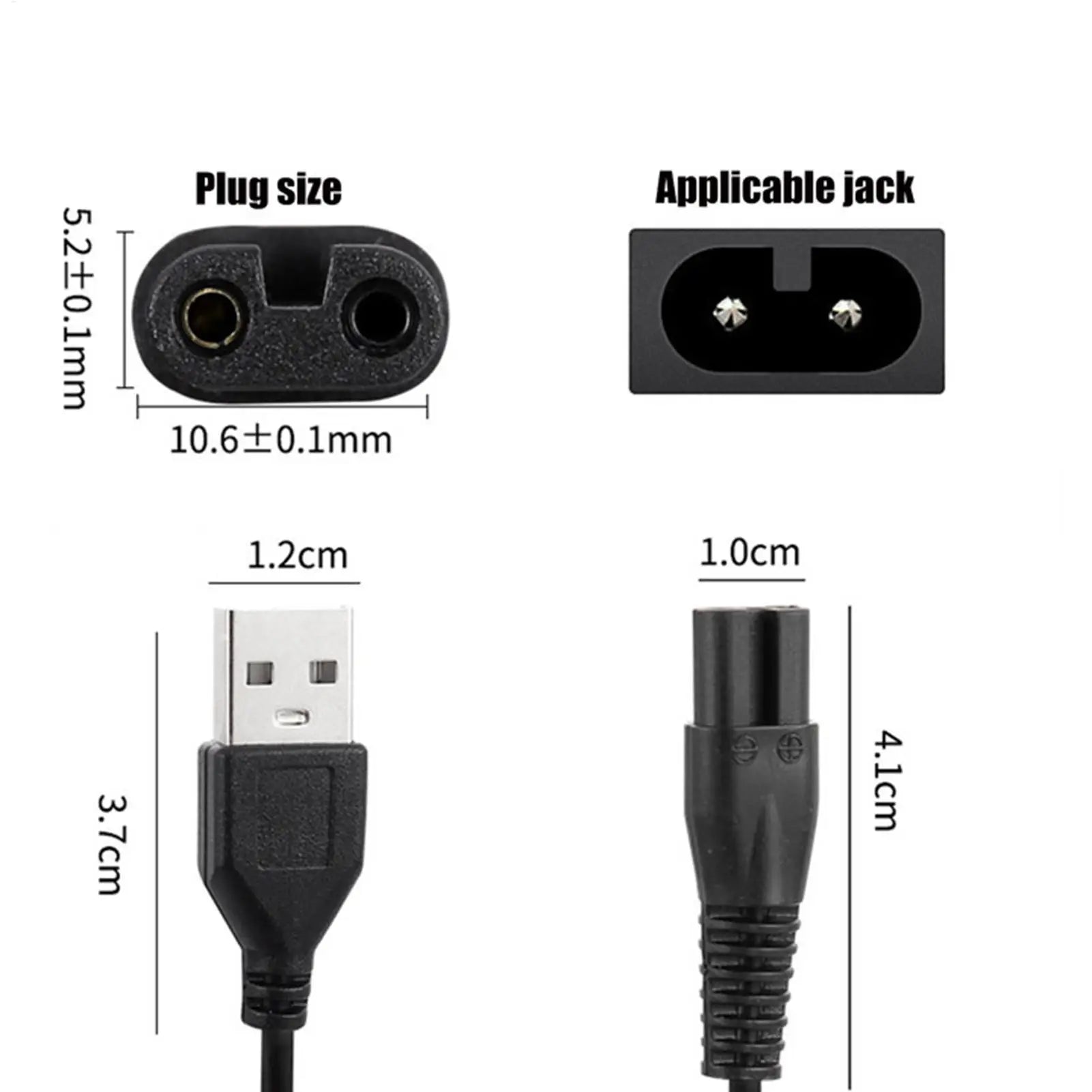 Replacement Charger Cable Compatible with Meridian Grooming Electric Shavers Electric Trimmers Charging Cable Power Cord Adapter Oasis Select