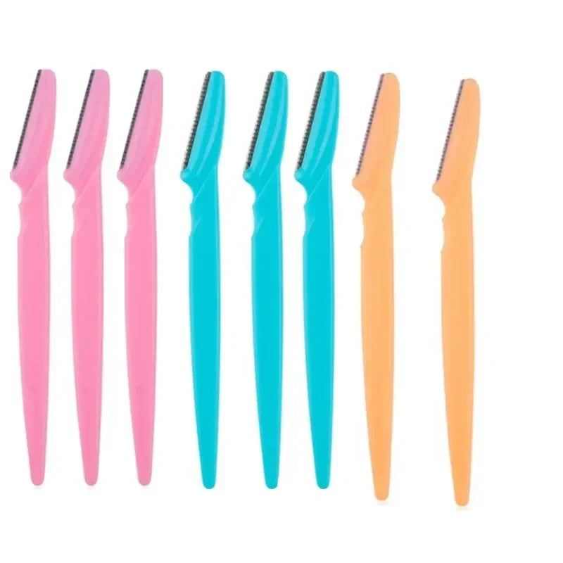 1-10Pcs Mix Color Eyebrow Razor Women Face And Body Safe Trimmer Hair Shaver Eye Brow Remover With Cover Small Makeup Tools Set Oasis Select 8pcs Mix Color