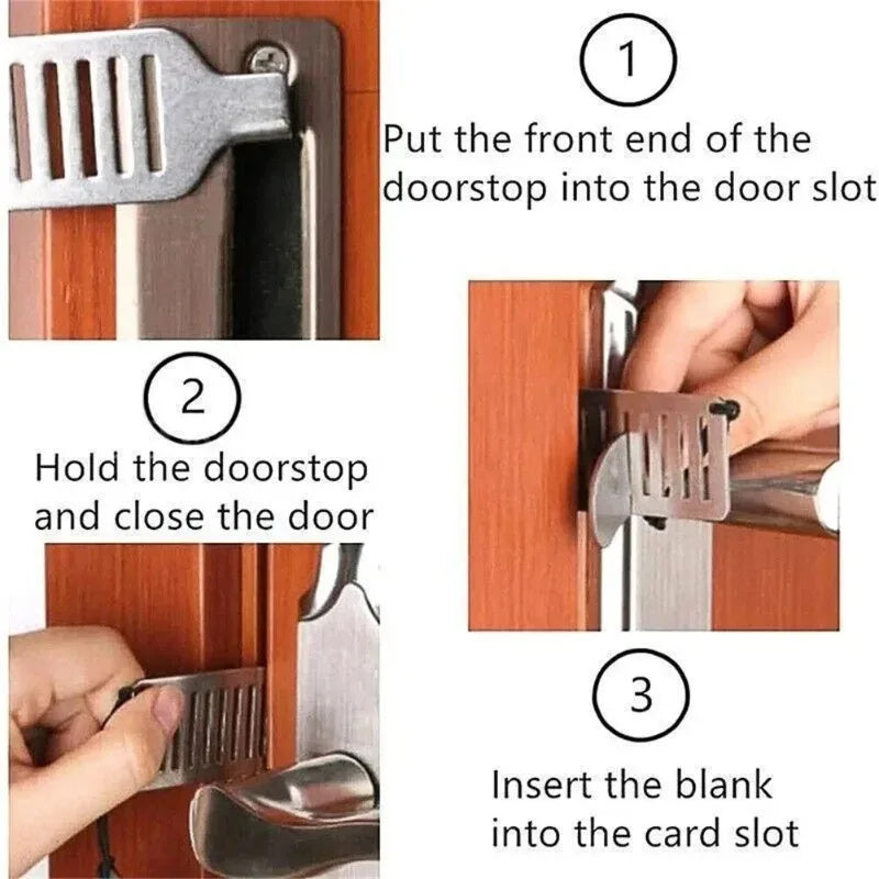 1pcs Portable Door Lock Safety Latch Travel Privacy Device for Hotel Bedroom and Temporary Security Use Doorstop Oasis Select