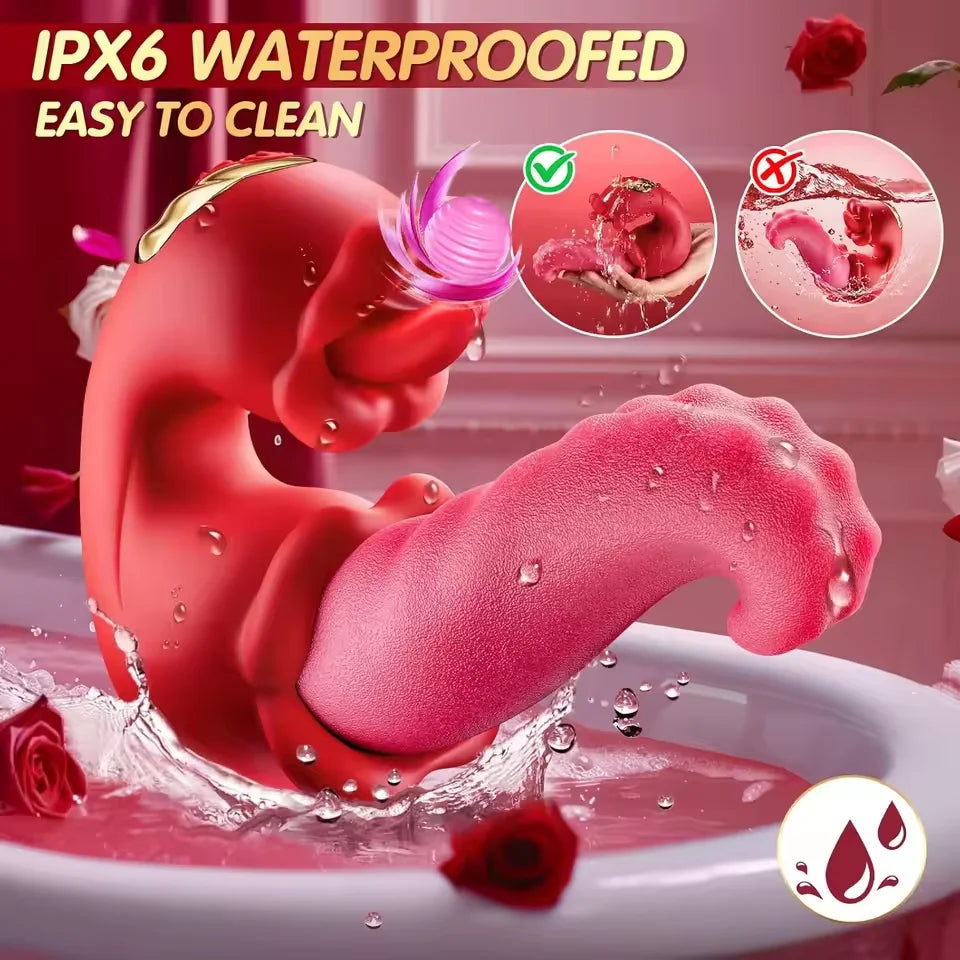 Tongue Licking Vibrator Female Powerful G-Spot Vagina Massager Dildo Thrusting Swing Clitoris Stimulator Women Sex Toy for Adult Oasis Select