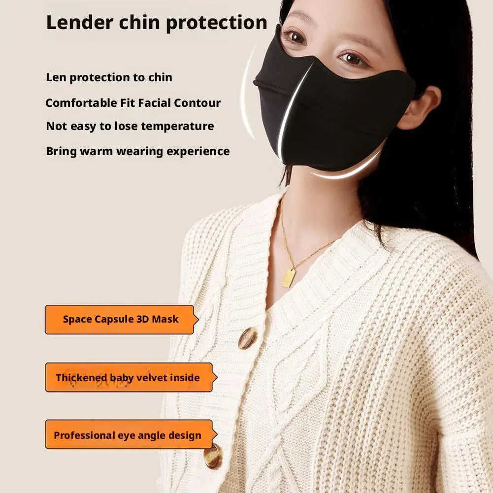 Winter Warm Cycling Mask 5D fishbone design contours to the face, effectively blocking wind and cold, and enhancing warmth. Oasis Select