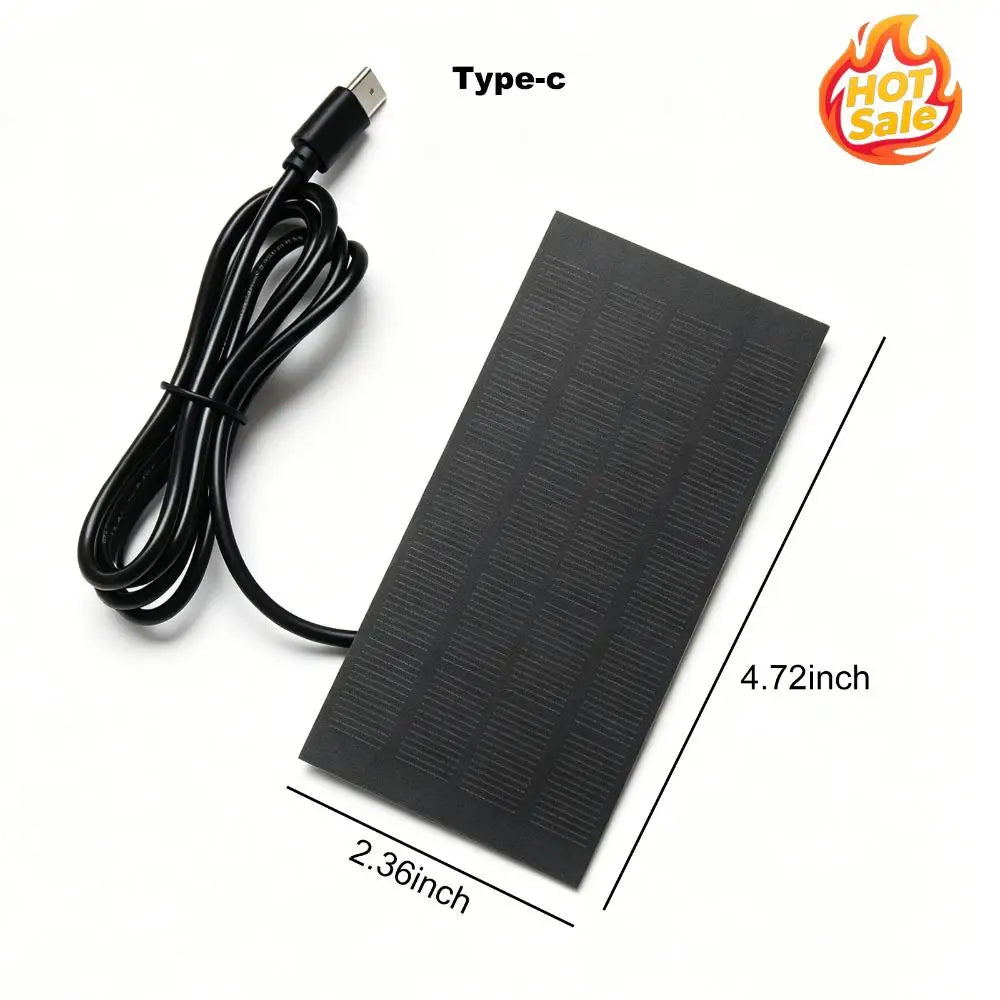 1.2W 5V Portable Solar Charger 3.7V-5V Solar Panel Power Backup 4.7x2.4 Inches/120x60mm for Camping Hiking Outdoor Adventures Oasis Select