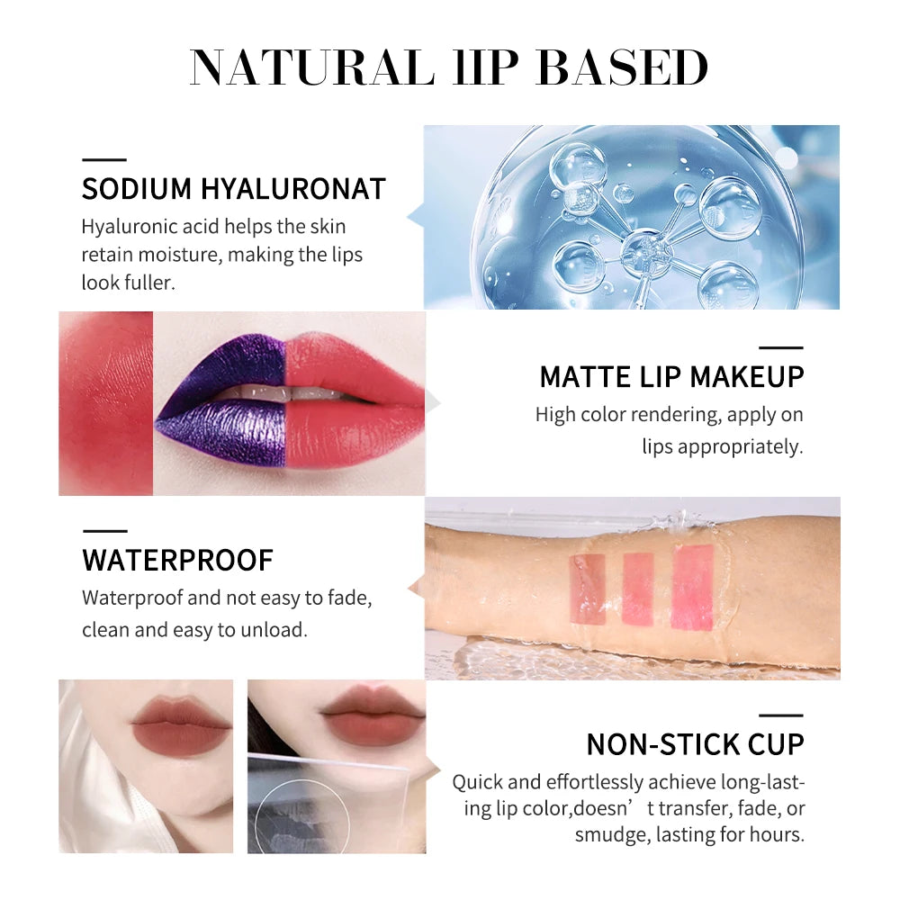 Peel-off Lip Gloss Long-lasting Glossy Waterproof Lip Tint Smooth Non-sticky Sumdge Proof Natural Lip Glosses Woman Makeup Oasis Select