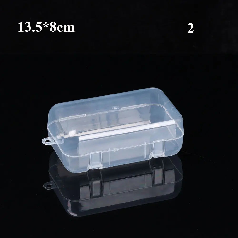 8Styles Plastic Storage Box Small Square Clear Black Jewelry Diamond