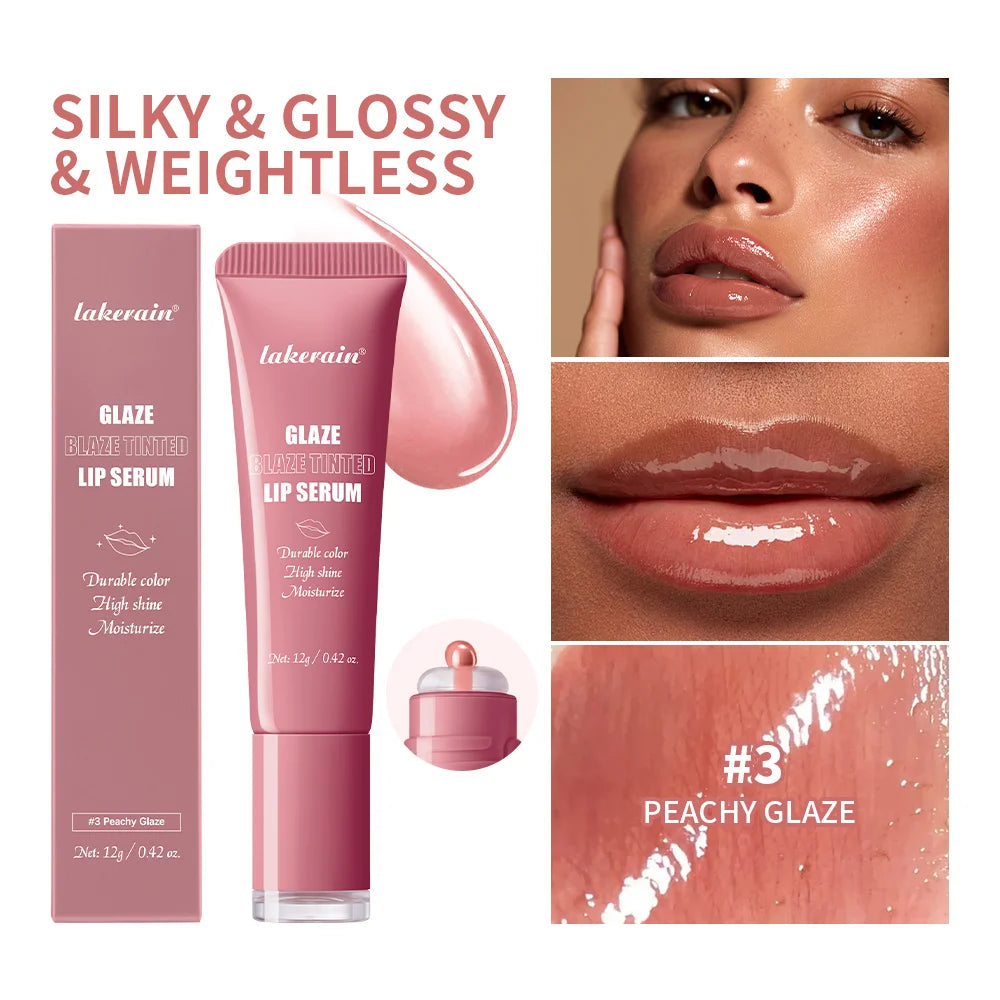 Lakerain Donut Peptide Plumping Lip Gloss 6 Colors Hydrating Non-sticky Mirror Shine Lip Balm All Skin Tone Makeup Gift Oasis Select