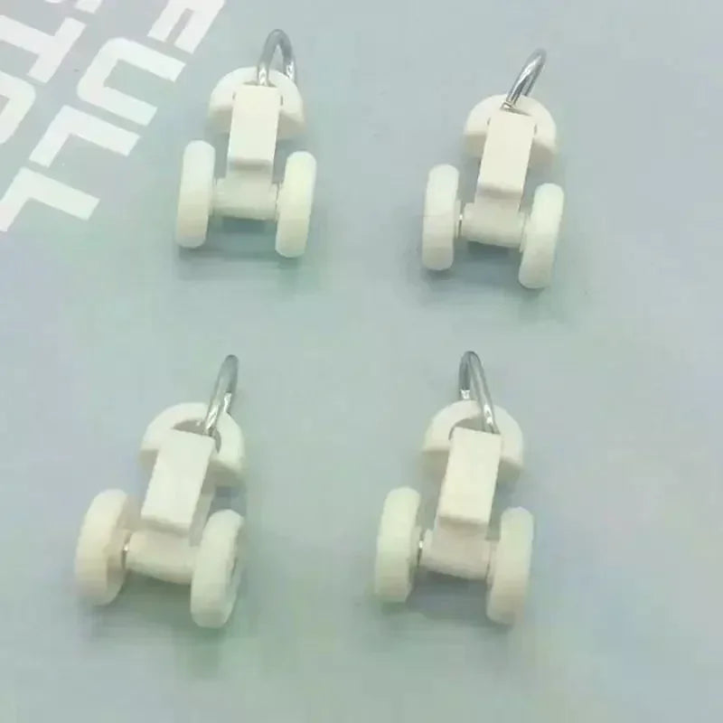 50Pcs Electric Curtain Rails Runners Hooks Thickened Curtain Track Curtain Rail Hook General Pulley Smart Curtain Accessories Oasis Select