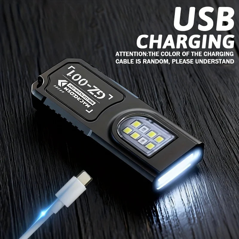 Mikenoon Mini COB LED Keychain Flashlight | USB-C Rechargeable