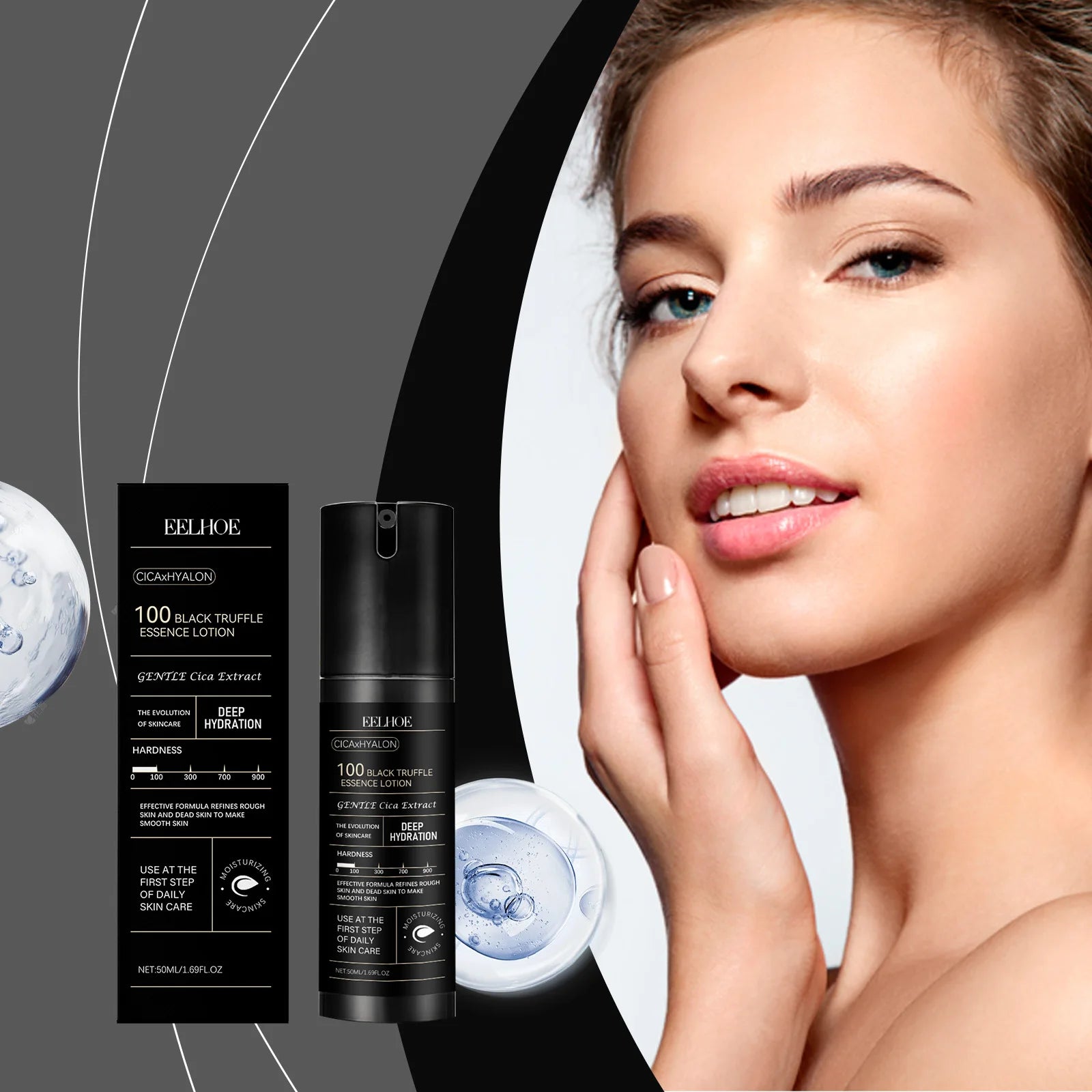 Eelhoe Black Truffle Essence Lotion Firms Skin Enhances Gloss Moisturizes Fresh Smooth texture Non-greasy Facial Skin Essence Oasis Select