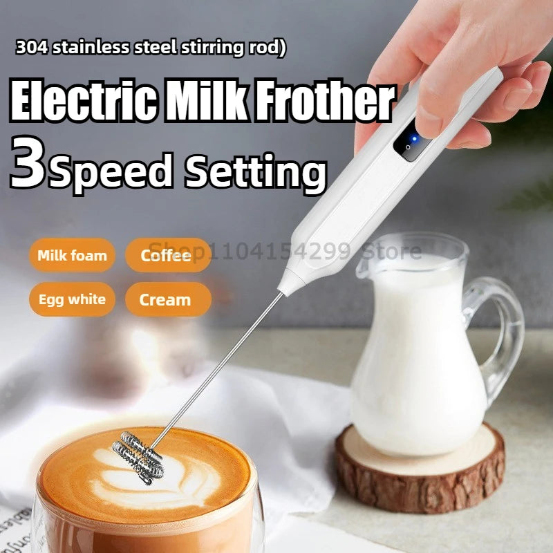 Electric Coffee Milk Frother Handheld Egg Beater Foamer Coffee Maker Electric Blender Mixer Mini Portable Blender Kitchen Tool Oasis Select
