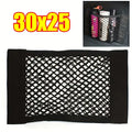 Car Seat Back Organizer Trunk Net Mesh Pocket Elastic String Net Magic Sticker Universal Portable Storage Bag Car Accessories Oasis Select 30x25