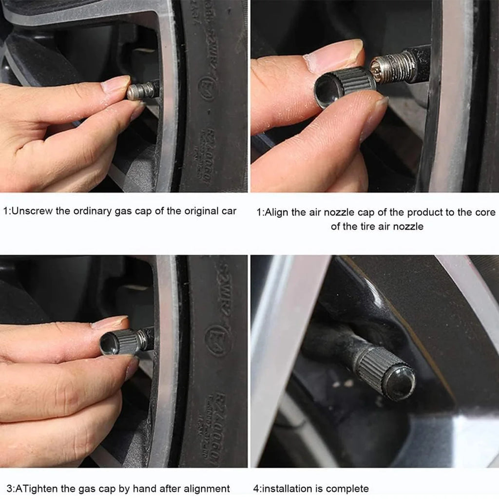 Yitong 50/100/200PCS Valve Caps Universal Tire Valve Caps Durable Pe Material Black Airtight Dustproof Automotive Valve Dust Cap Oasis Select