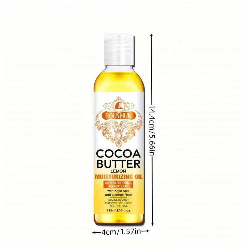 ROUSHUN 118ml Cocoa Butter Body Oil – Moisturizing Skin Care