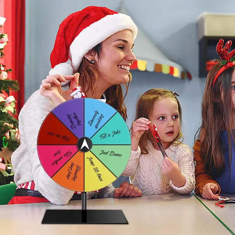 Prize Wheel Dry Erase Spin Wheel Spinner Game Color Roulette Wheel Heavy Duty Editable Spin Wheel ForPrizes Tabletop Prize Wheel Oasis Select