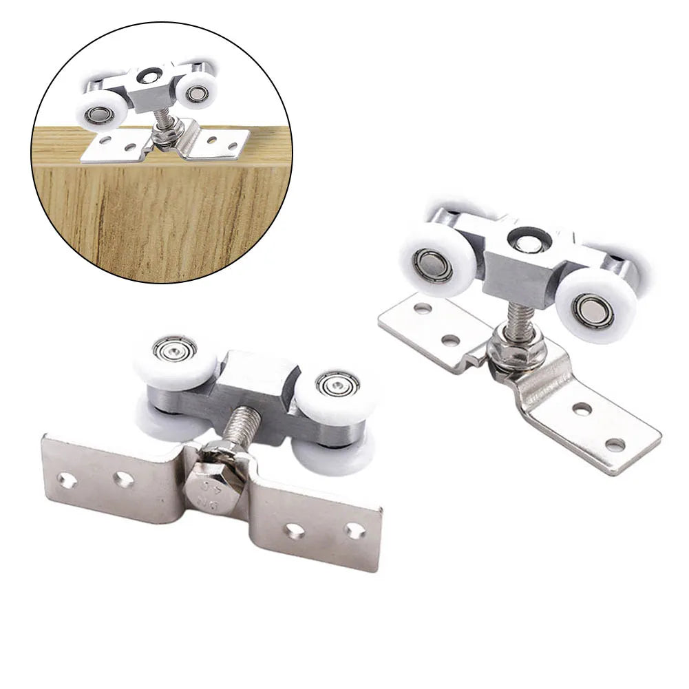 Sliding Door Track Rail & Pulley Hardware Set – Silent (1 Pair) Sliding Door Hardware Oasis Select