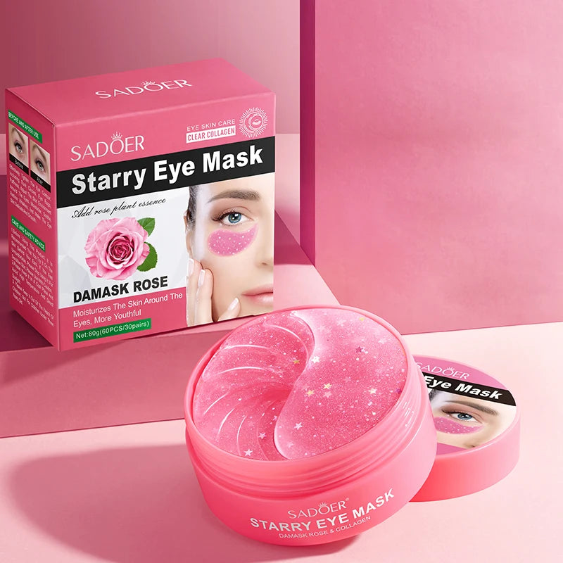 Rose Collagen Eye Masks 60 Pcs – Moisturizing Eye Patches Eye Mask Patches Oasis Select