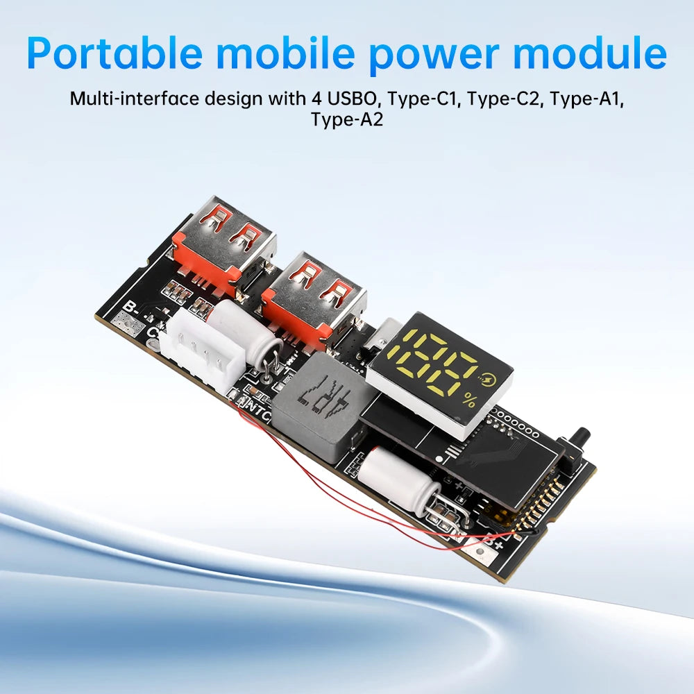 3S 4S 5S 65W 100W Power Bank Dual Type-C Bidirectional Super-Fast Charging Module Power Bank Circuit Board Oasis Select