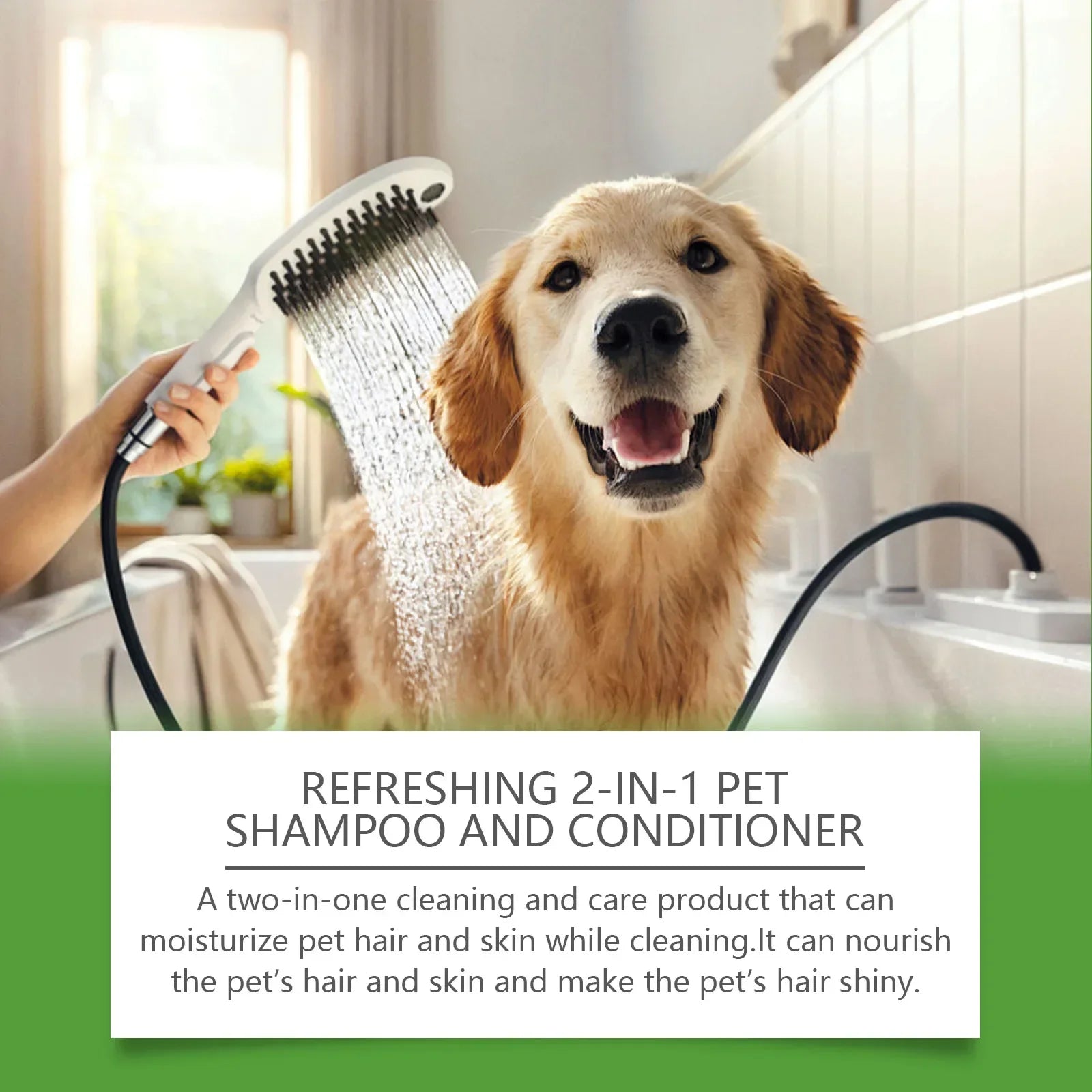 YEGBONG 2-in-1 Pet Shampoo Conditioner for Dog Moisturizing Hypoallergenic Long-Lasting Scent Coat Care Cleansing Bath Liquid Oasis Select
