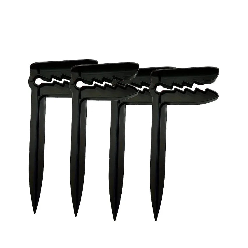 Outdoor Beach Towel Holder Beach Mat Holder Towel Holder Plastic Outdoor Picnic Mat Holder Windproof Tent Holder Camping Tools Oasis Select black-4pcs