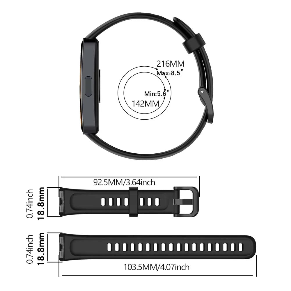 Silicone Strap & Case for Huawei Band 8, 9 & 10 | All Sizes Smart Watch Band Oasis Select