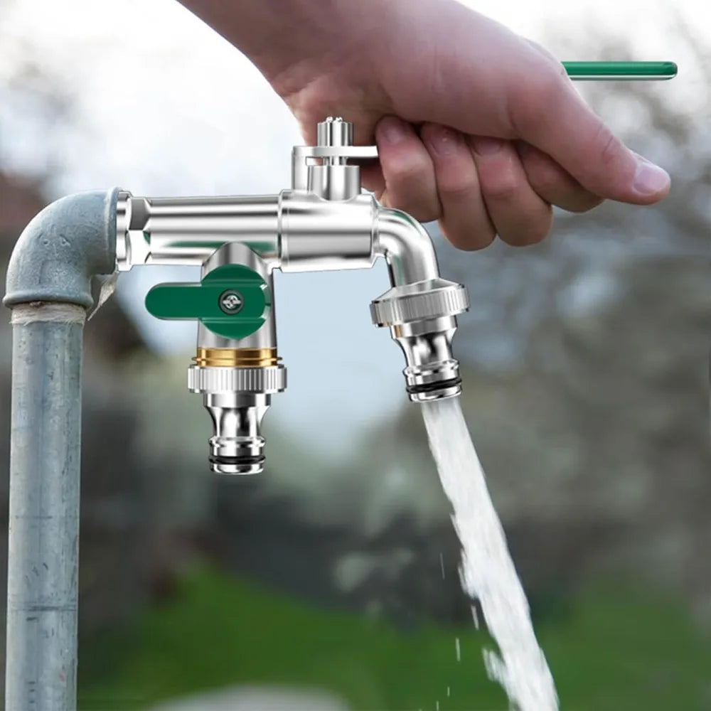 Garden Hose Brass Tap Faucet Adapter 1/2'' IBC Water Tank Connector 2-Way 1-Way Irrigation Joint Replacement Fitting Ball Valve Oasis Select