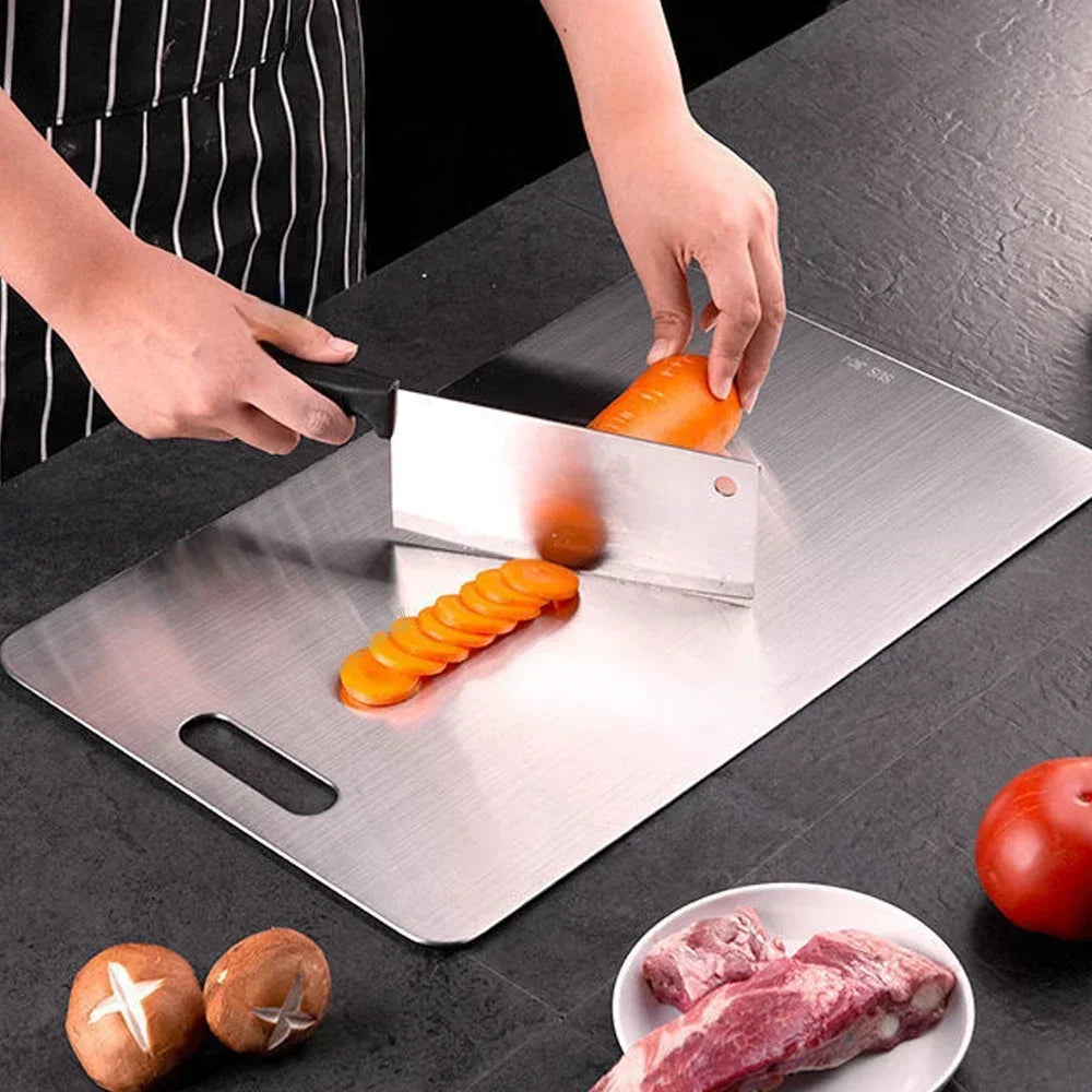 Stainless Steel Panel and Chopping Board Kitchen Household Thickened Double Sided Cutting Board Block Kneading Dough Board Oasis Select