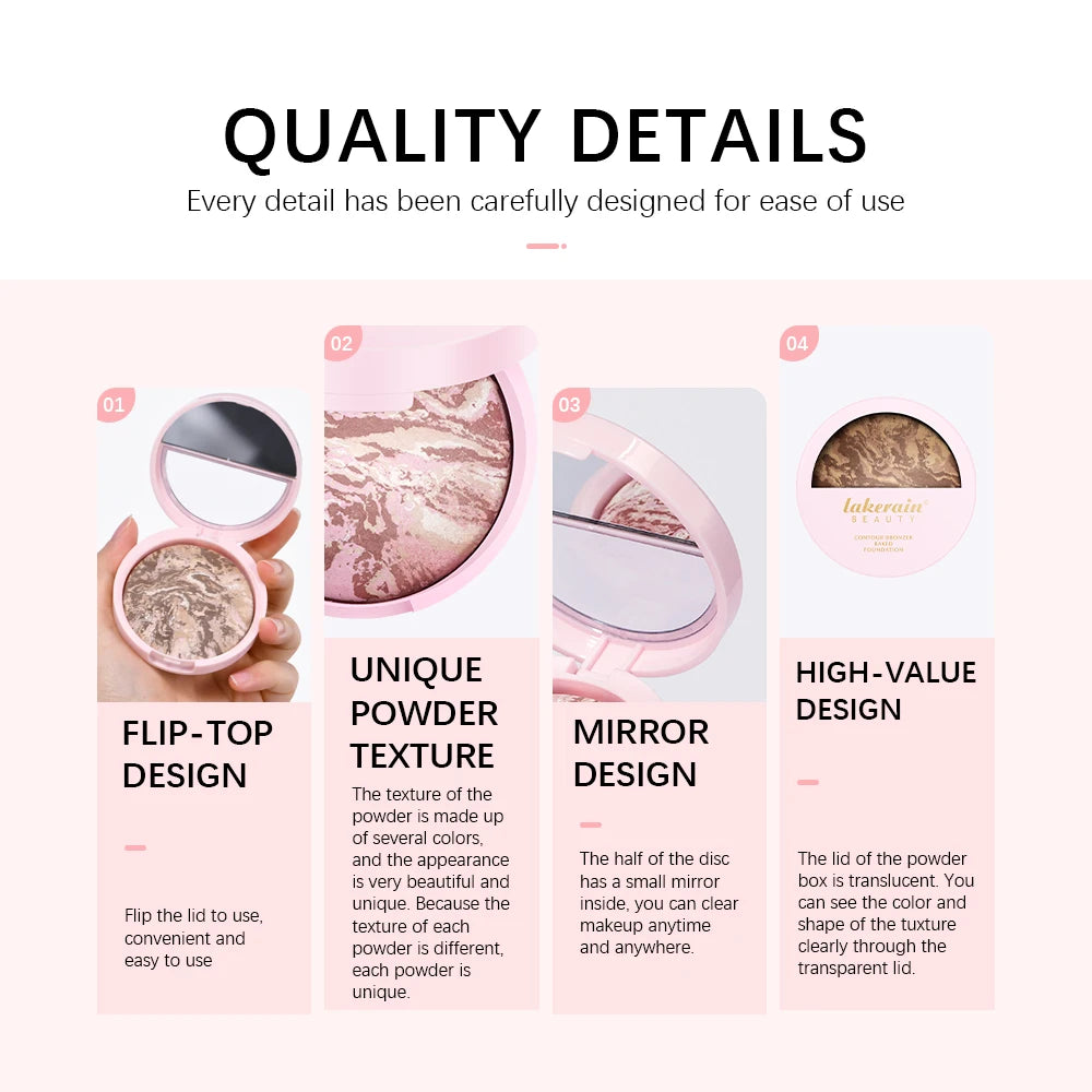 NEW YORK Baked Brighten Color Correcting Powder Foundation Fair Buildable Light to Medium Coverage Demi-Matte Natural Finish Oasis Select