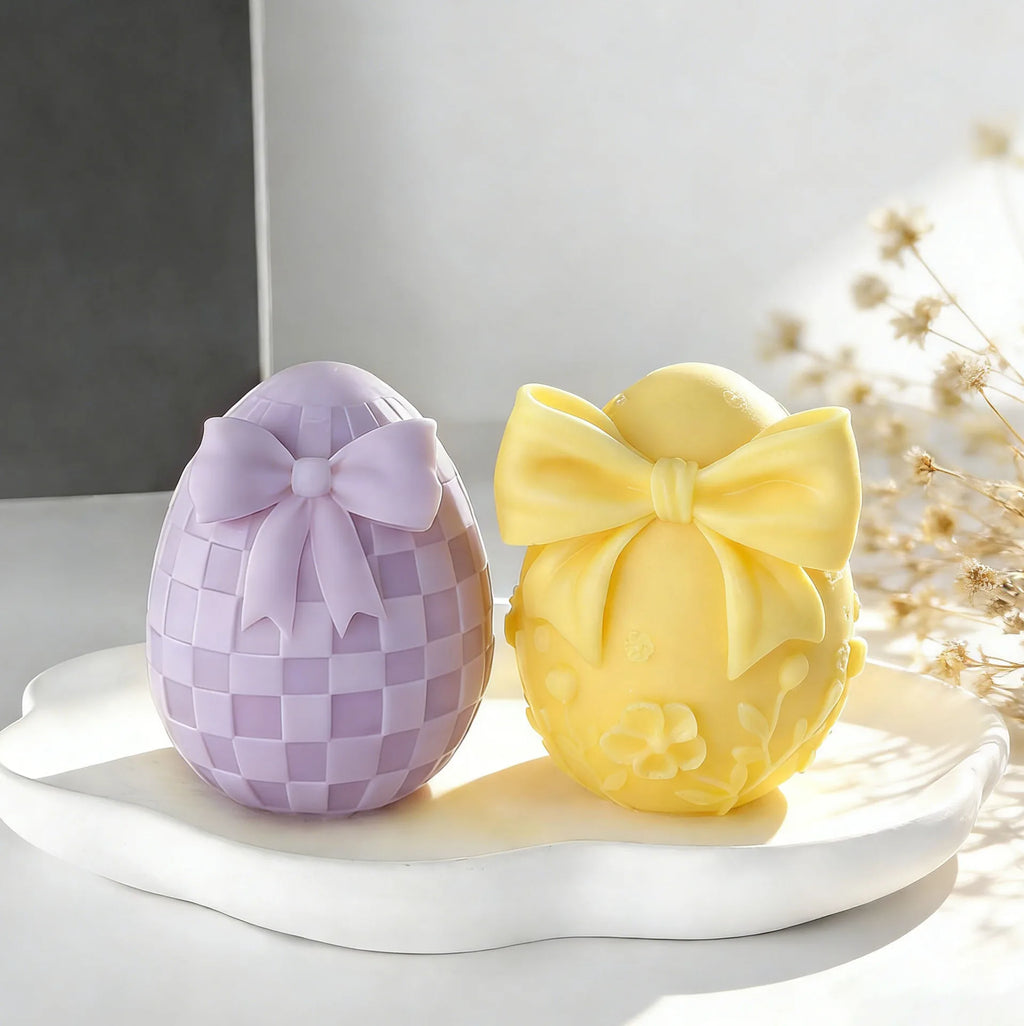 Bow Egg Scented Candle Mold Decorative Easter Egg Mold Diffuser Stone Mold Bowknot For Candle Making Gifting Diy Craft Oasis Select