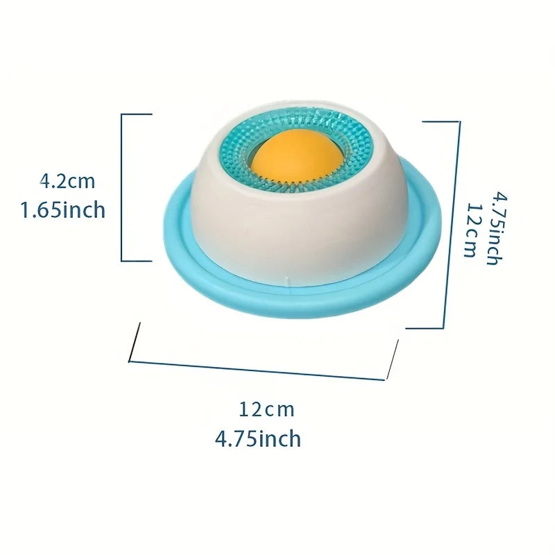 Pet Lick Mat Yogurt Licking Plate Slow Feeder for Dogs & Cats - Interactive Snack Bowl, Promotes Dental Health, Pet Licking Mat Oasis Select Blue