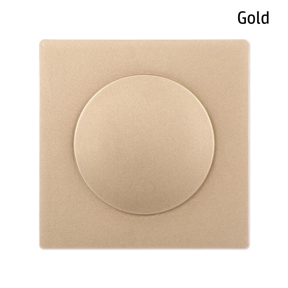 86Type ABS Wall Wire Hole Cover Air-conditioning Dust Pipe Plug Reserved Drill Hole Panel Decor Office Desk Hole Cap Hardware Oasis Select gold-inner 5CM