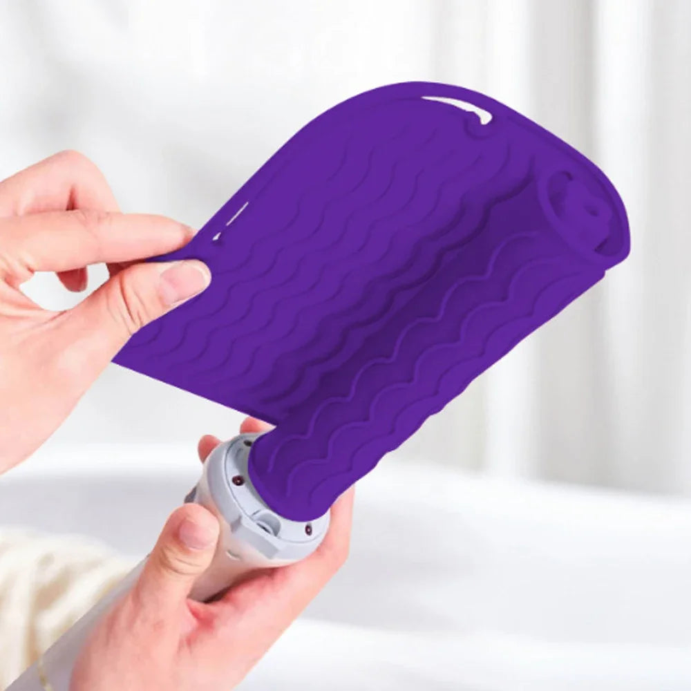 Styling Tools Heat Proof Mat Silicone Pad Anti Slip Portable for Hair Straightener Curling Iron Countertop Protector Oasis Select Purple