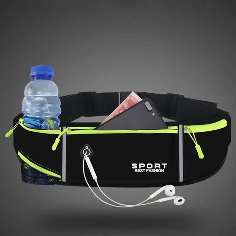 Mobile Waist Bag, Cycling Running Zipper Pouch, Bottle Key Card Waist Bag, Safety Reflective Sports Belt, Unisex, Comfortable Oasis Select