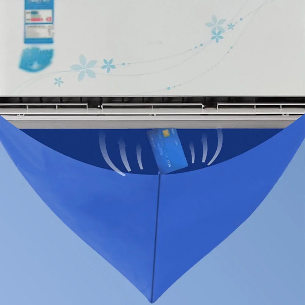 100cm PVC Air Conditioner Cleaning Cover Bag with Drain Pipe AC Cleaning Cover Bag Oasis Select