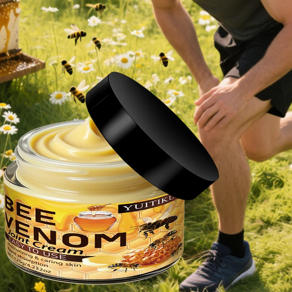 Bee Venom Joint Cream 120g - Moisturizes & Cares for All Joints & Skin, Light, Fast Absorption & Non-Sticky, Multi-Part Use Oasis Select