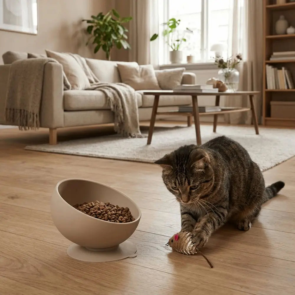 Elevated Slow Feeder Pet Bowl | Non-Slip Silicone Suction Cup