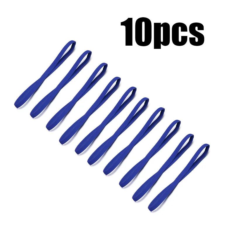 5/10pcs Elastic Absorbent Sweat Bands Yoga Running Fitness Headband Thin Sports Women Men Hair Bands Anti-Slip Hair Accessories Oasis Select 10pcs sapphire