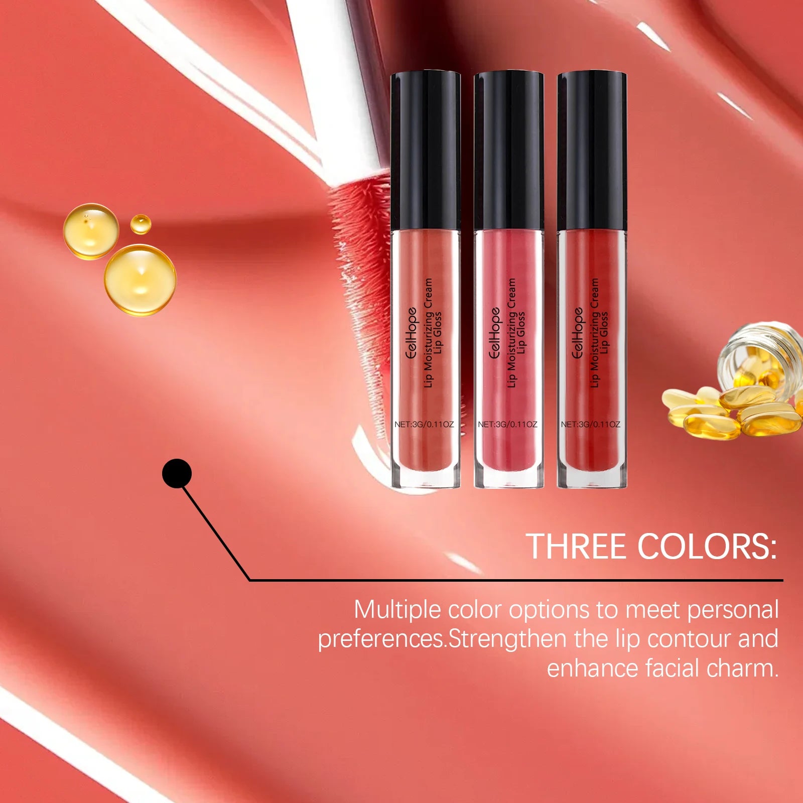 Eelhope Moisturizing Lip Gloss – Non-Sticky, Glowing & Waterproof Moisturizing Lip Gloss Oasis Select