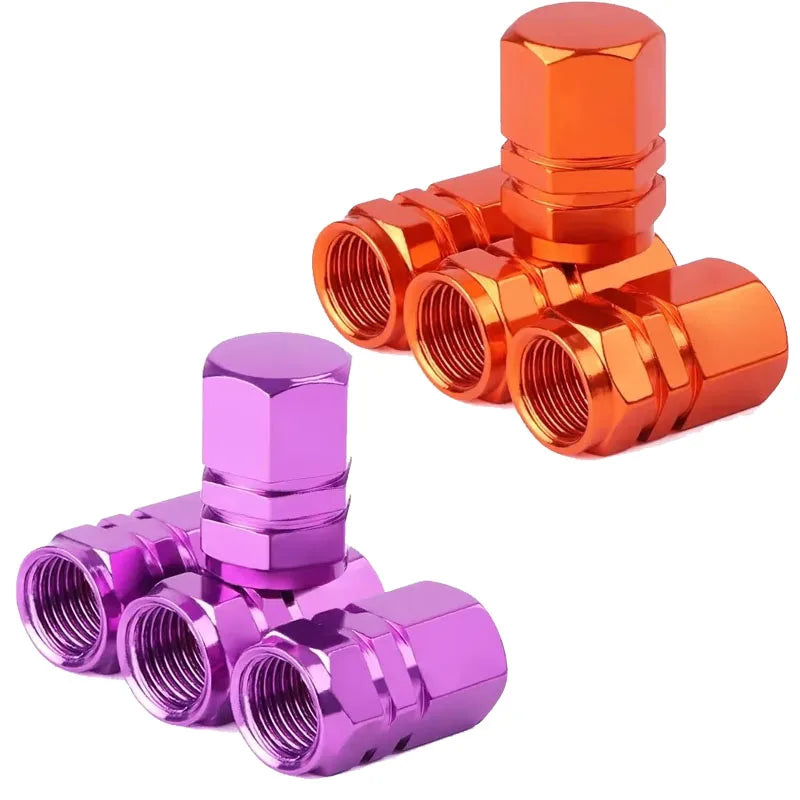 4/8Pcs Aluminum Alloy Car Tire Valve Caps Hex Tyre Valve Stem Cover Air Dust Caps Tire Valve Truck Bike Wheel Rim Valve Stem Cap Oasis Select Mix 8pcs 16
