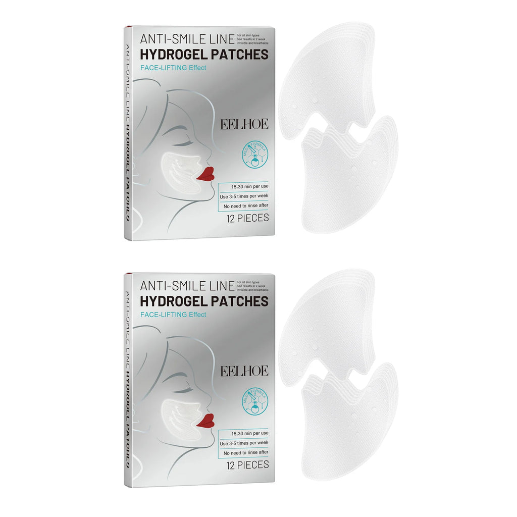 Smile Lines Patch Nasolabial Folds Patches Anti-Smile Line Lifting Firming Facial Skin Fade Fine Lines Marionette Lines Hydratin Oasis Select 2 x 12Pcs Boxed