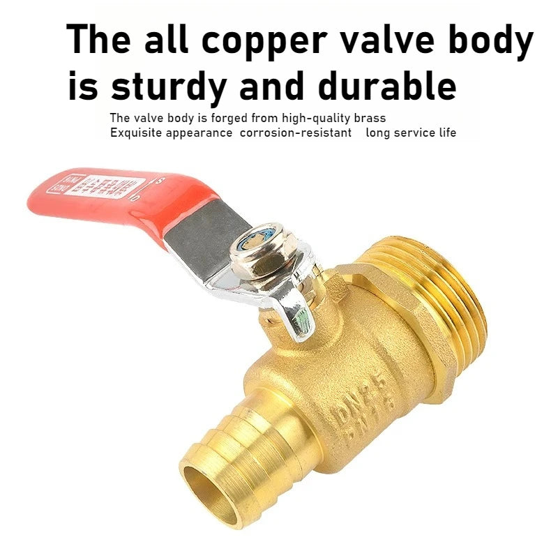 Brass Small Ball Valve 1inch DN25 Female/Male Thread Brass Valve Connector Joint Copper Pipe Fitting Coupler Adapter Oasis Select
