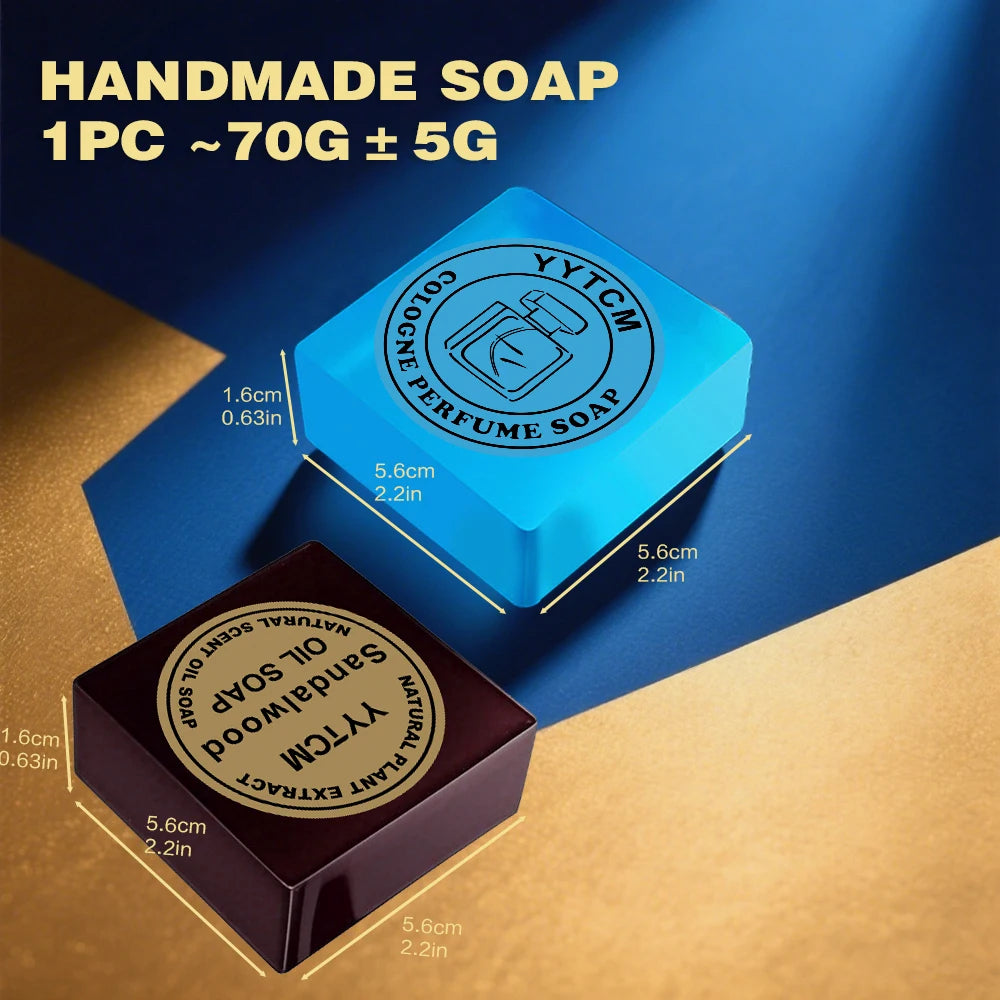 Men's Cologne Soap, Cologne Perfume Soap, Sandalwood Soap, Bath Soap Face Wash Bath Body Soap Essential Oil Handmade Soap 70g Oasis Select