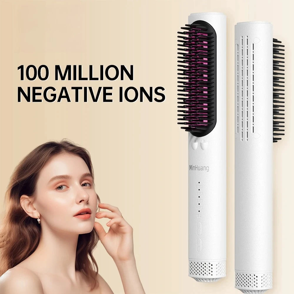 URGGU Ionic Hair Straightening Brush – Anti-Scald, 4 Heat Settings