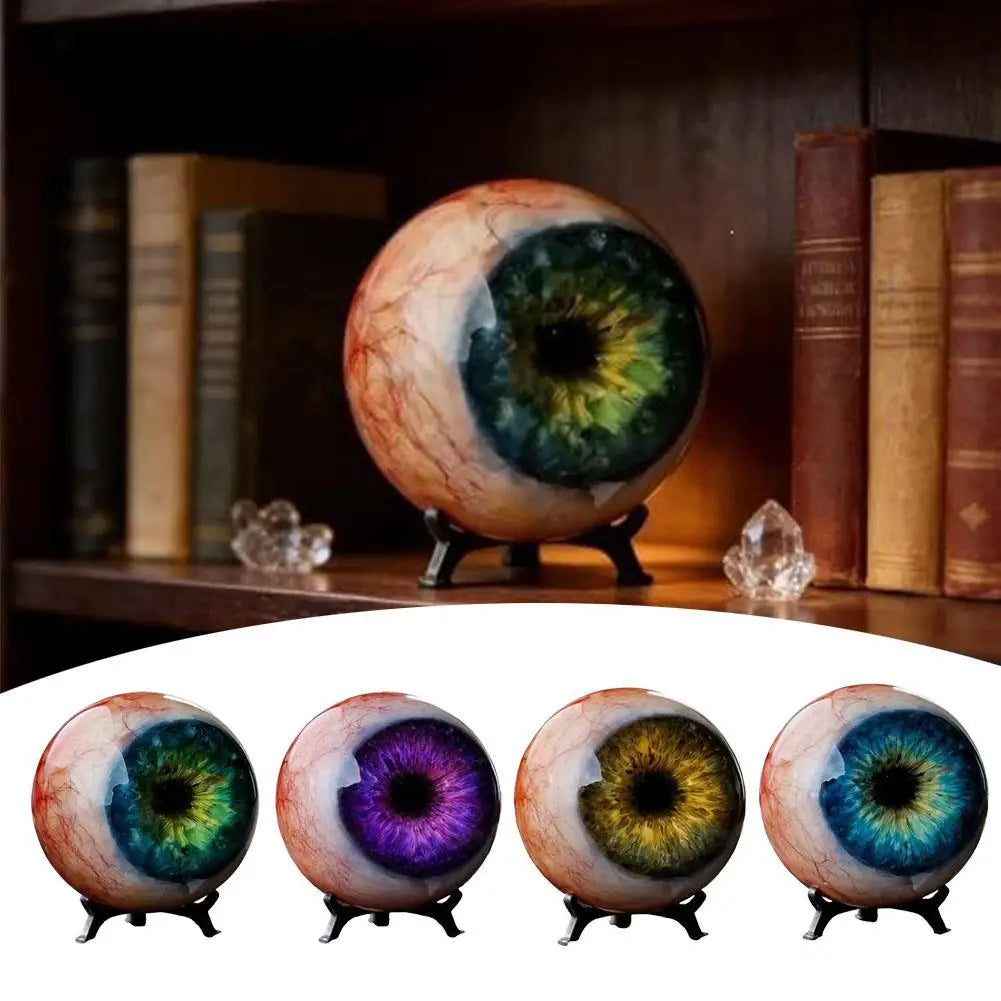 3D Resin Eyeball Figurine – Gothic Cat Pupil Desktop Ornament