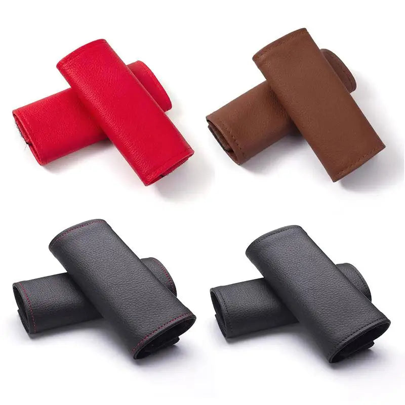 2PCS Car Door Inner Handle PU Leather Cover Door Handle Leather Protective Case Car Styling Interior Upgrades Auto Accessories Oasis Select