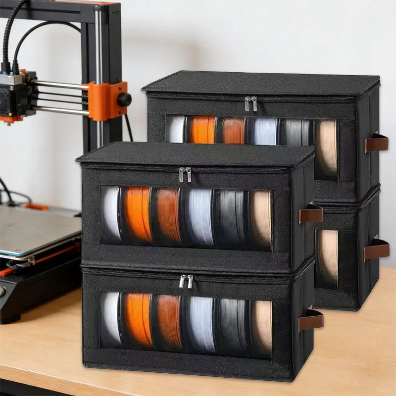 1pcs Dustproof Non-Woven Storage Bag with Clear Window Foldable Stackable Organizer Container for Printer Filament Toys CD Oasis Select