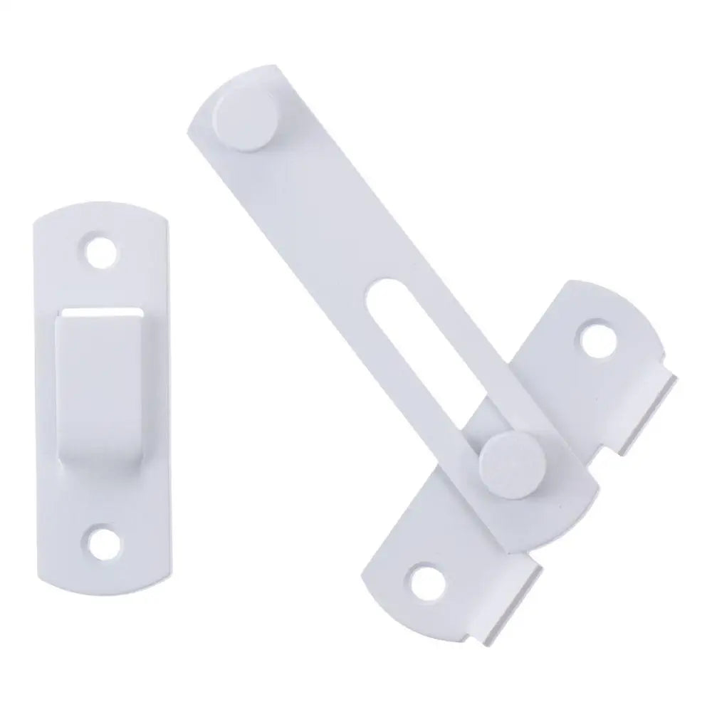Easy to Use White Door Latch Stainless Steel 4 Inch Locking Latch Hasp Bending Lock Barn Door Oasis Select