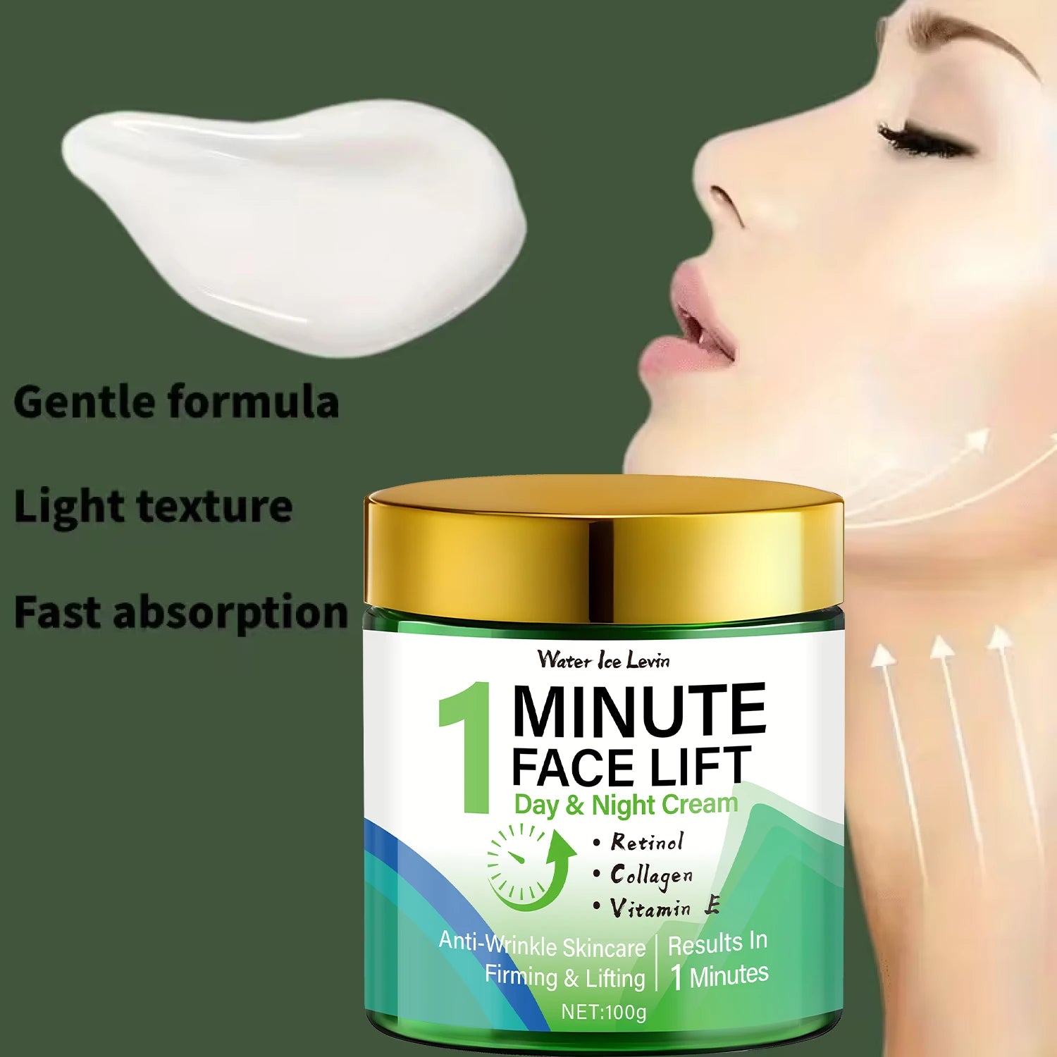 Minute Face Lift Day & Night Cream with Retinol & Collagen for Instant Firming & Deep Moisture. Oasis Select