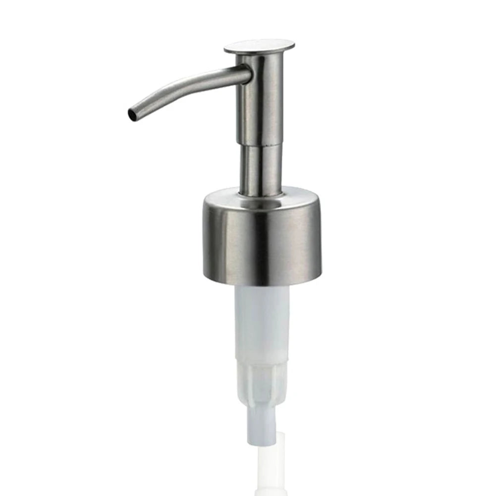 Soap Pump Nozzle Head 28 Thread Plastic Lotion Pump Standard Pump Cap Cap Liquid Soap Dispenser Bathroom Accessories Oasis Select Matte silver