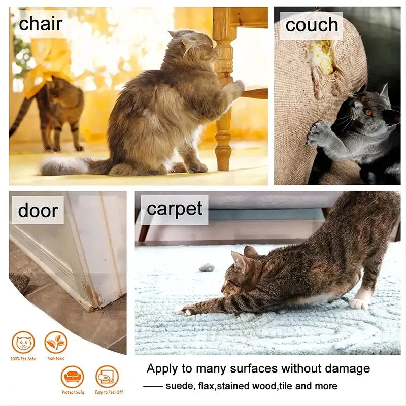 Anti Cat Scratch Sofa Protector, Self-Adhesive Furniture Guard Pad, Pet Proof Couch Cover Sticker for Cats, Scratch Protector Oasis Select