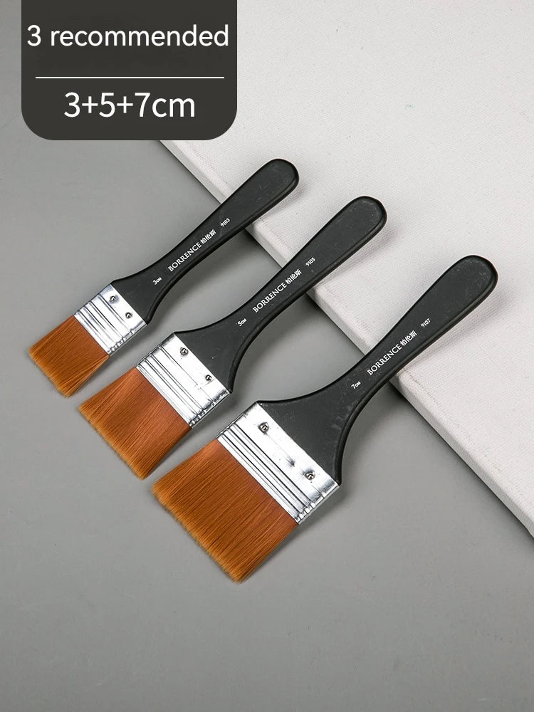 Watercolor Oil Art Paint Brush 7 Styles Memory Nylon Hair Painting Brushes Set Wood Handles Acrylic Paints Drawing Brush Tools Oasis Select 3cm 5cm 7cm 3pcs