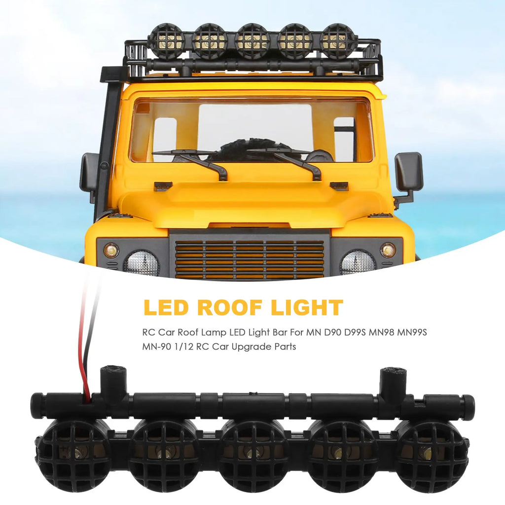 RC Car Roof Lamp LED Light Bar for MN D90 D99S MN98 MN99S MN-90 1/12 RC Car Upgrade Parts Oasis Select